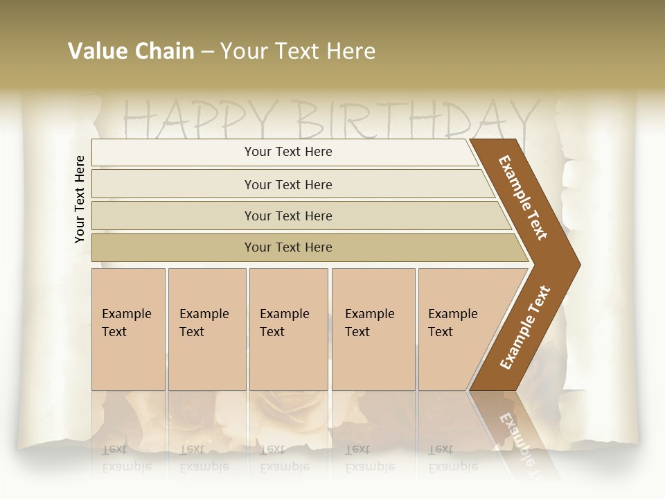 Notiz Blumenstrau Pergament PowerPoint Template