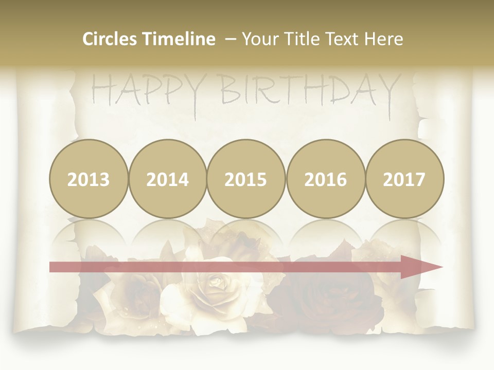 Notiz Blumenstrau Pergament PowerPoint Template