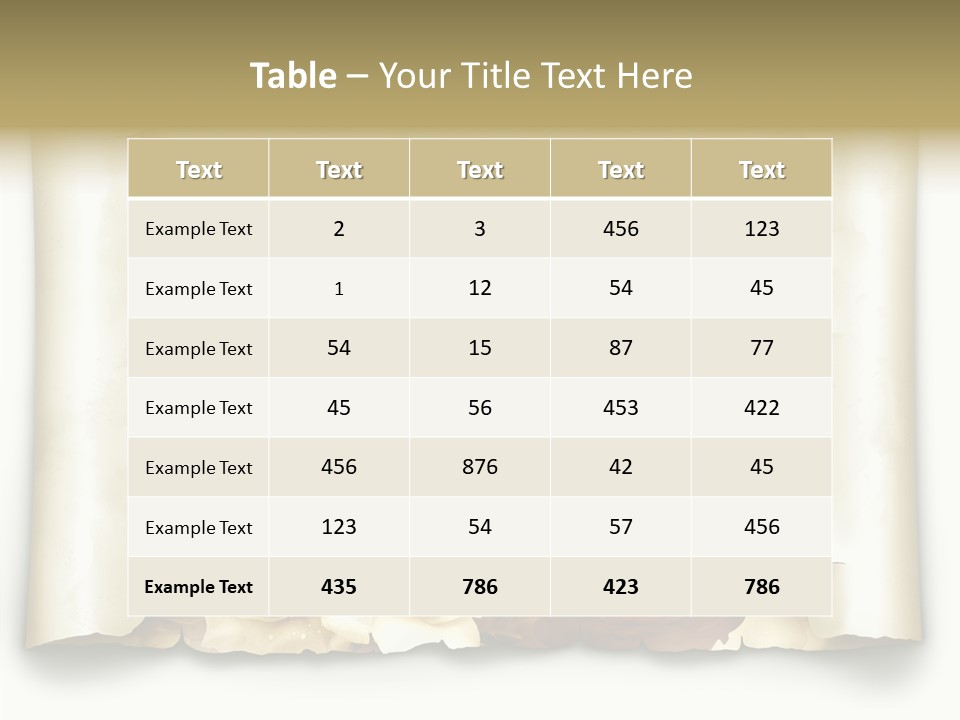 Notiz Blumenstrau Pergament PowerPoint Template