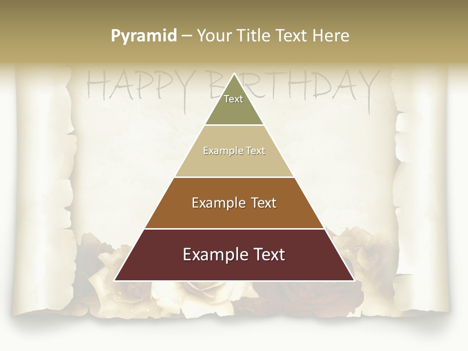 Notiz Blumenstrau Pergament PowerPoint Template