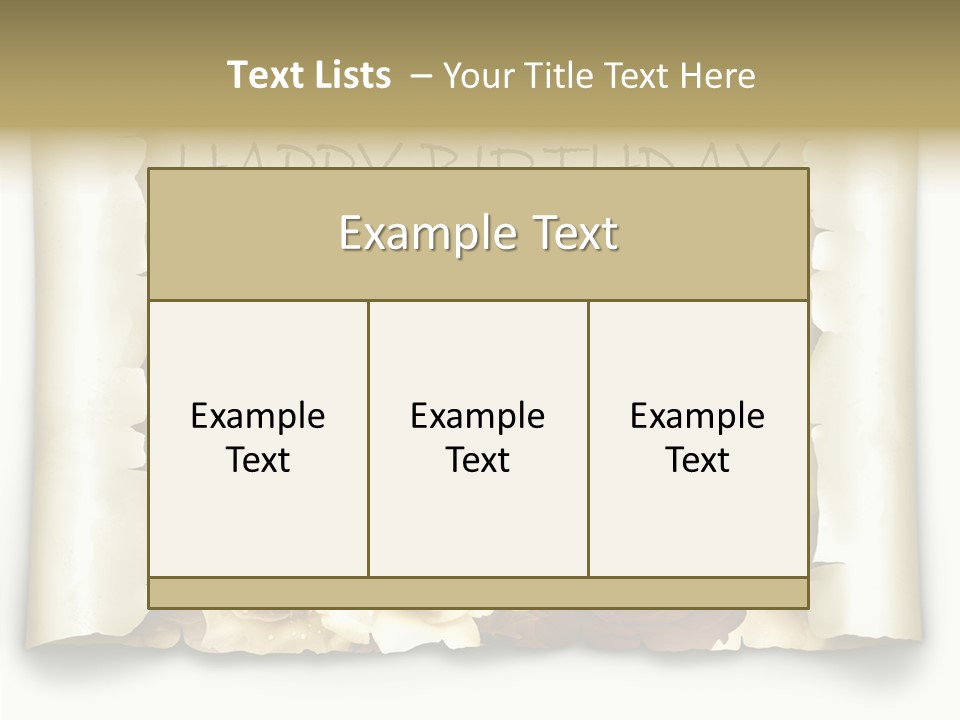 Notiz Blumenstrau Pergament PowerPoint Template