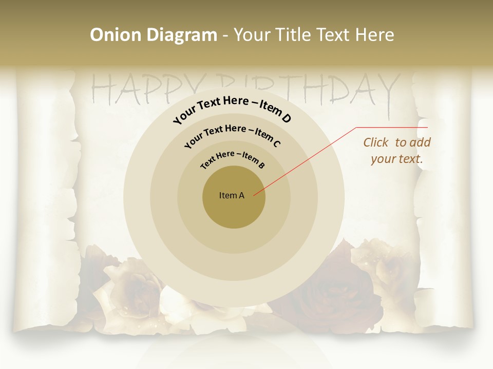 Notiz Blumenstrau Pergament PowerPoint Template