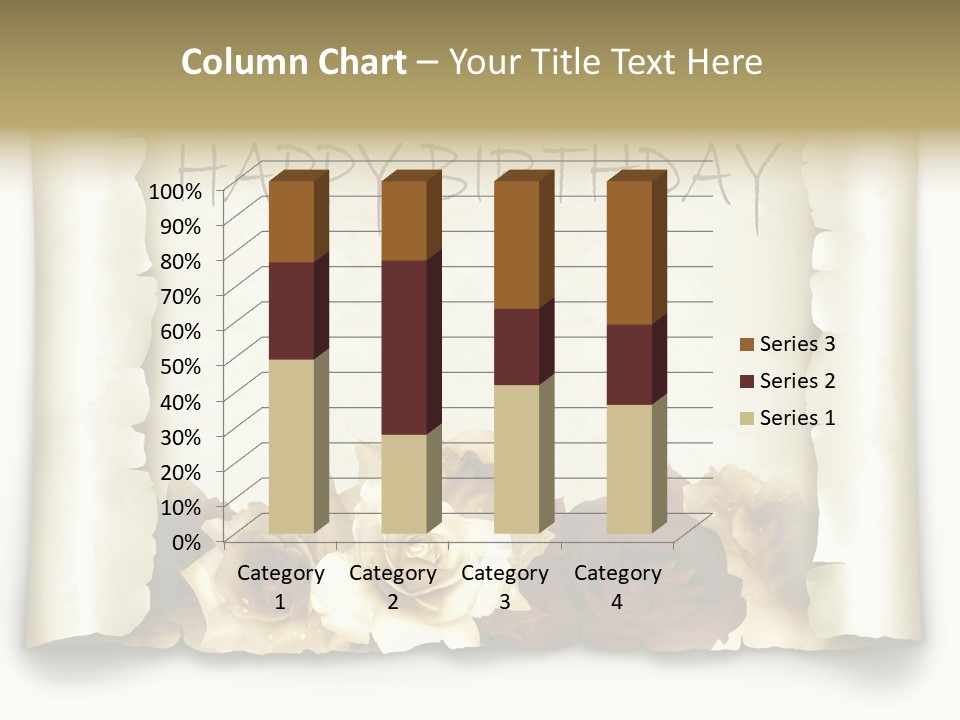 Notiz Blumenstrau Pergament PowerPoint Template