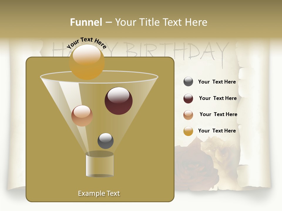 Notiz Blumenstrau Pergament PowerPoint Template
