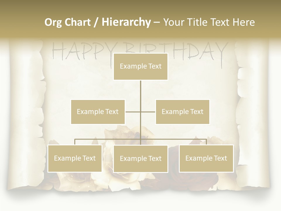 Notiz Blumenstrau Pergament PowerPoint Template