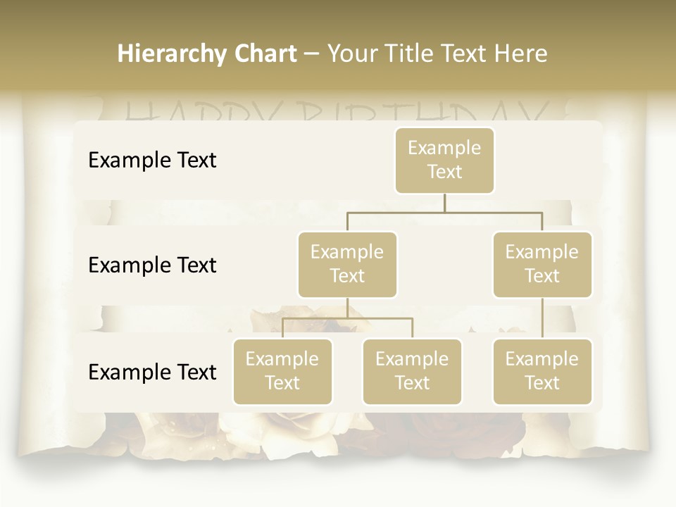 Notiz Blumenstrau Pergament PowerPoint Template