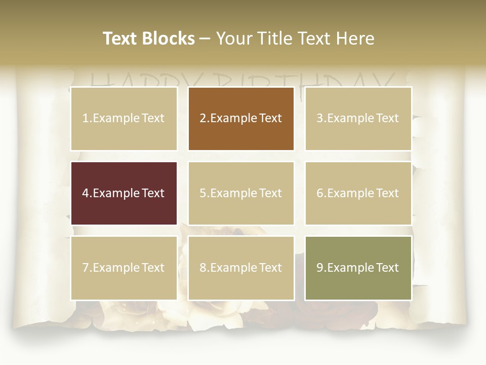Notiz Blumenstrau Pergament PowerPoint Template
