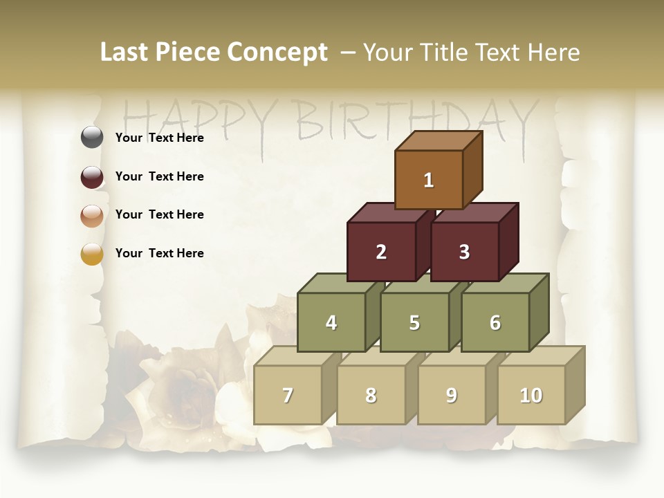 Notiz Blumenstrau Pergament PowerPoint Template