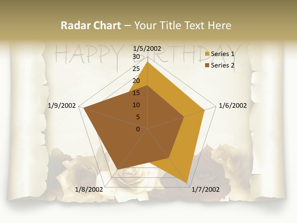 Notiz Blumenstrau Pergament PowerPoint Template