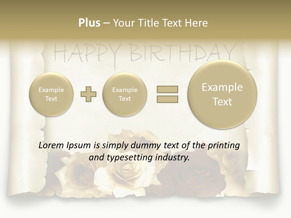 Notiz Blumenstrau Pergament PowerPoint Template