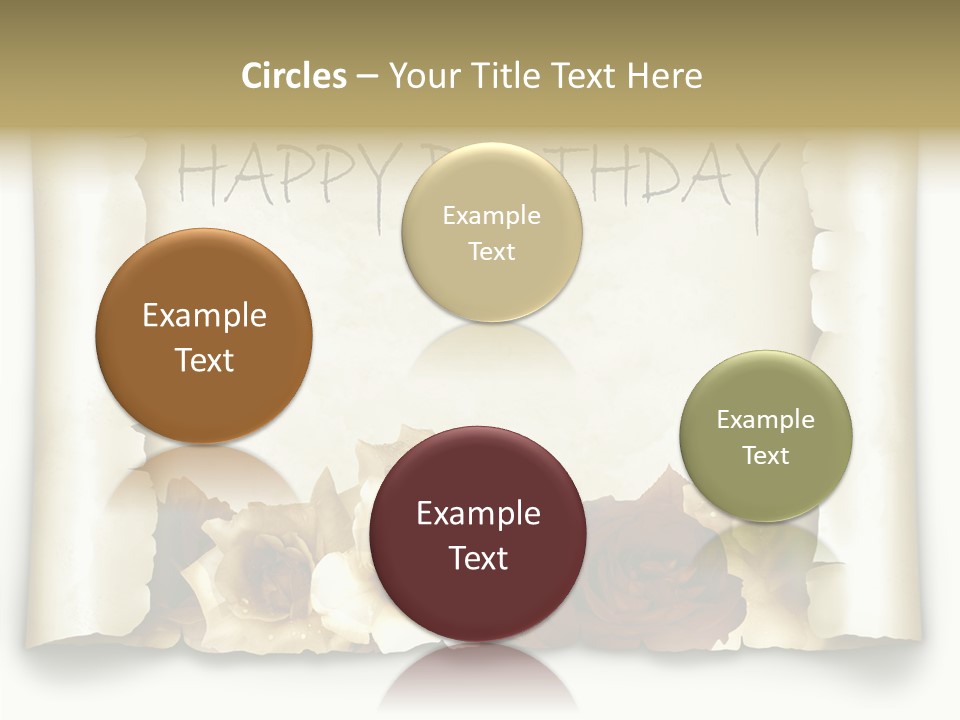 Notiz Blumenstrau Pergament PowerPoint Template