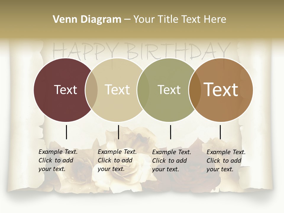 Notiz Blumenstrau Pergament PowerPoint Template