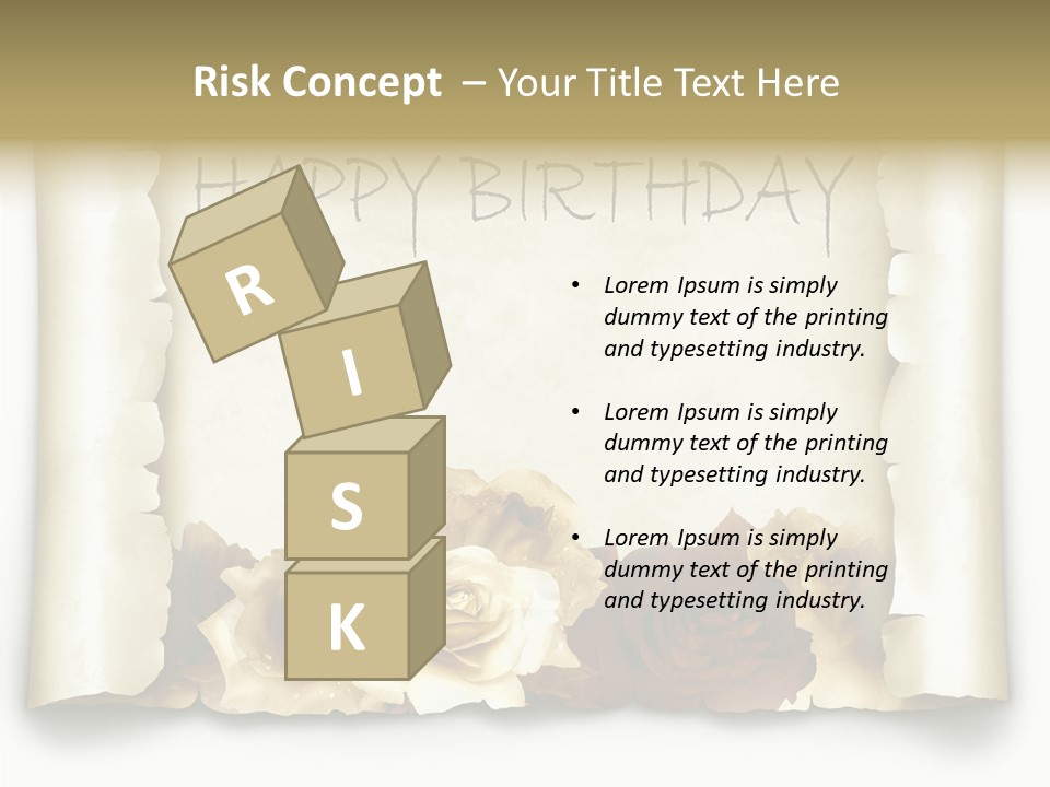 Notiz Blumenstrau Pergament PowerPoint Template