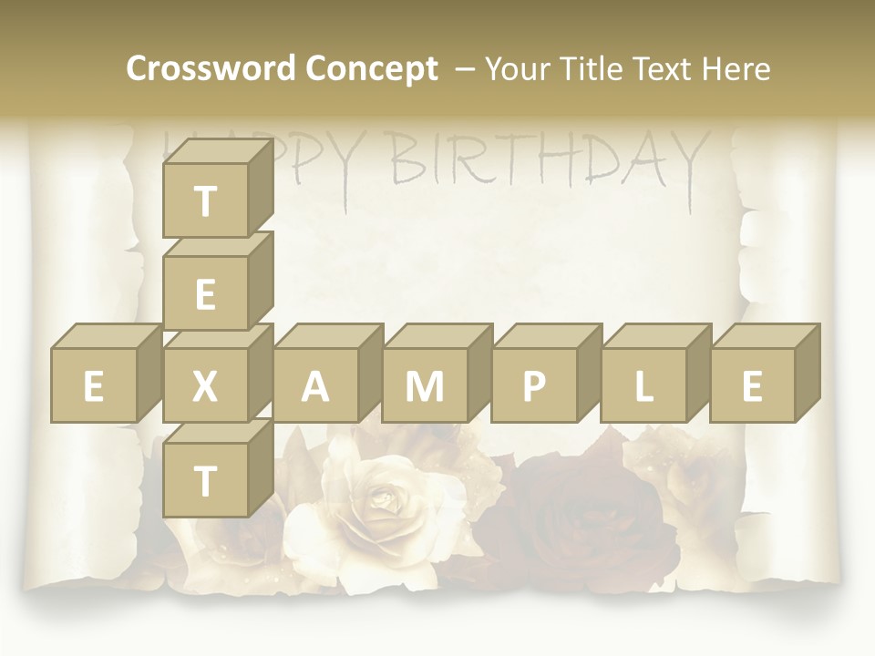 Notiz Blumenstrau Pergament PowerPoint Template