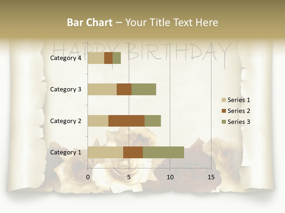Notiz Blumenstrau Pergament PowerPoint Template