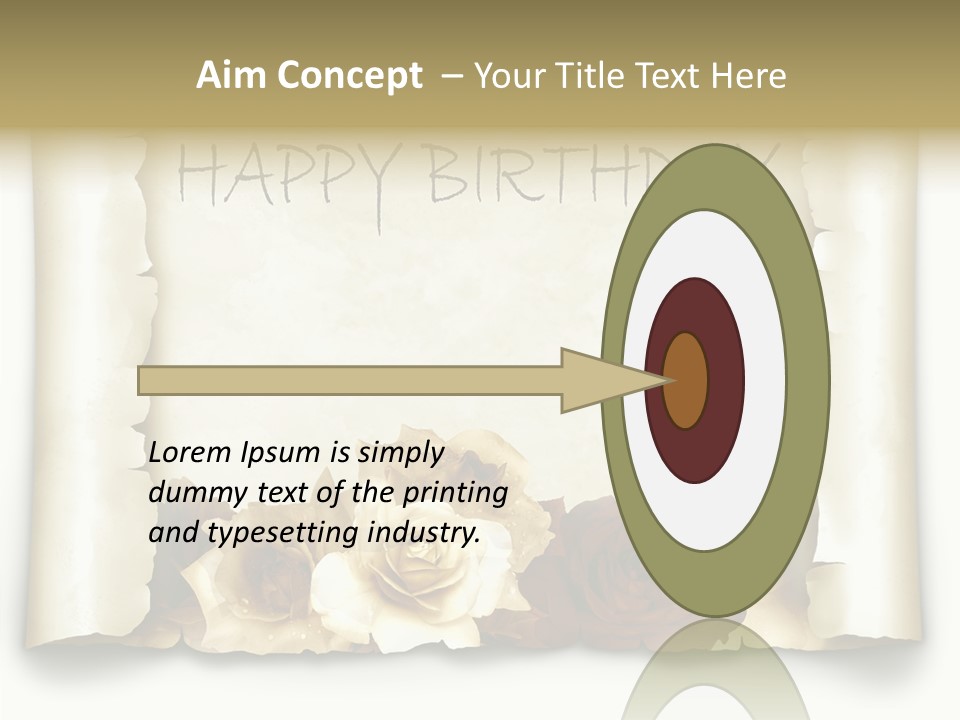 Notiz Blumenstrau Pergament PowerPoint Template