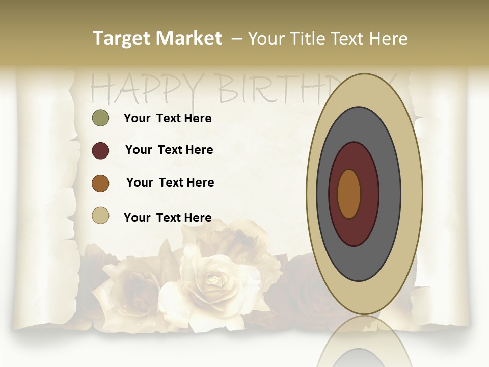 Notiz Blumenstrau Pergament PowerPoint Template