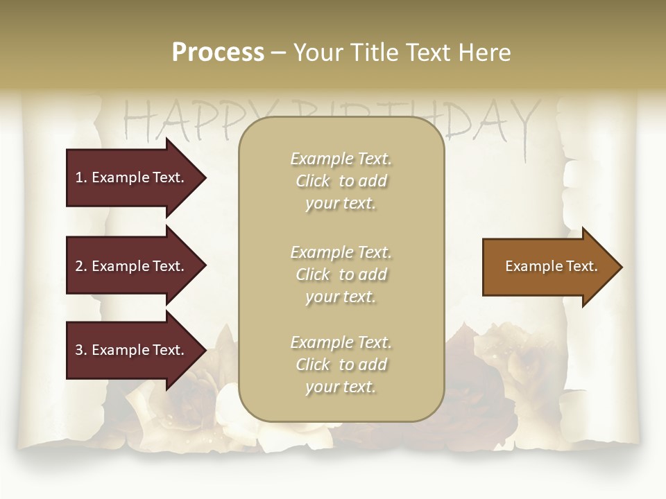 Notiz Blumenstrau Pergament PowerPoint Template