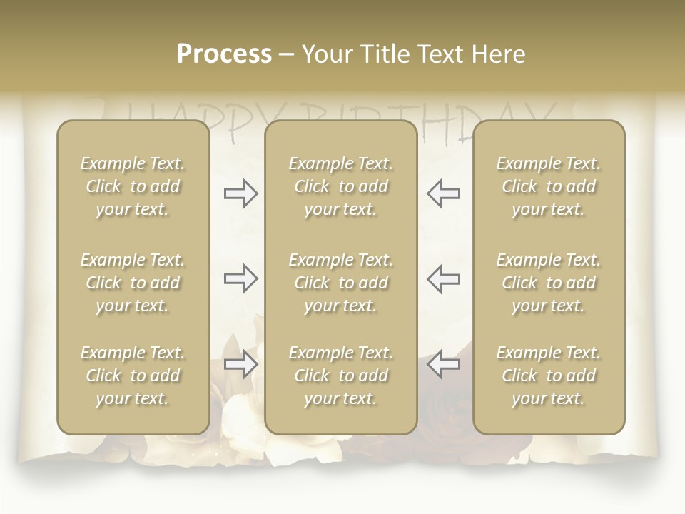 Notiz Blumenstrau Pergament PowerPoint Template