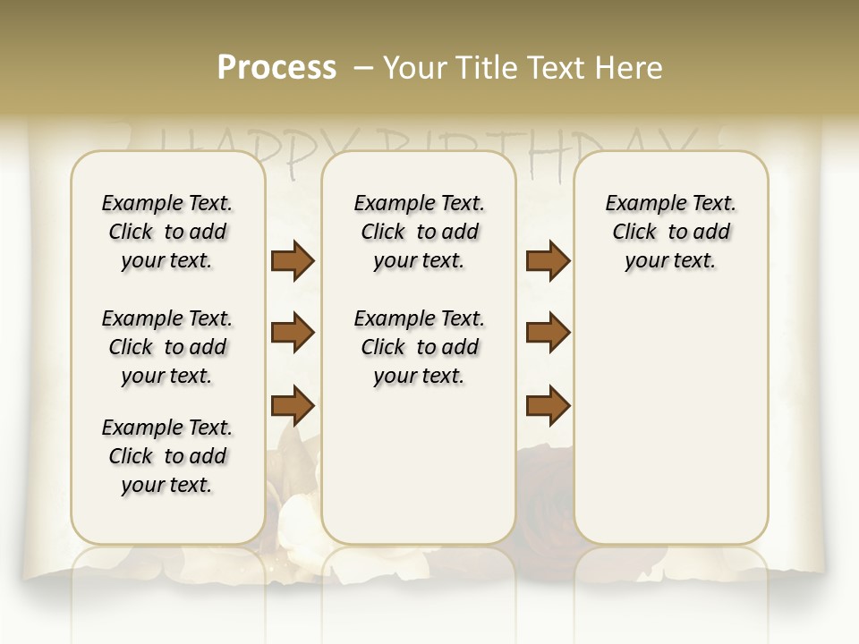 Notiz Blumenstrau Pergament PowerPoint Template