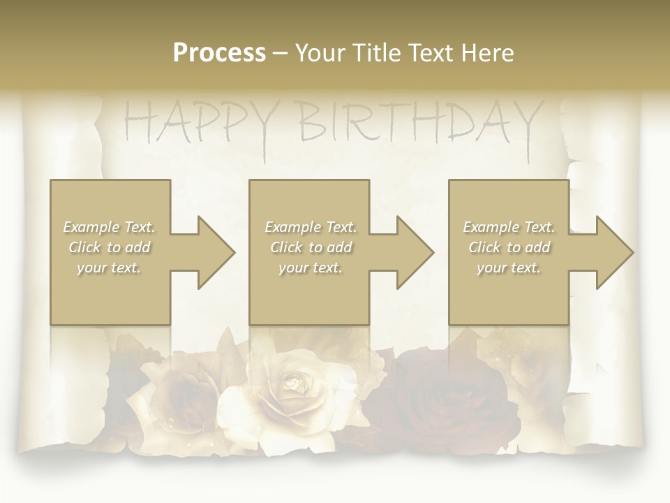 Notiz Blumenstrau Pergament PowerPoint Template
