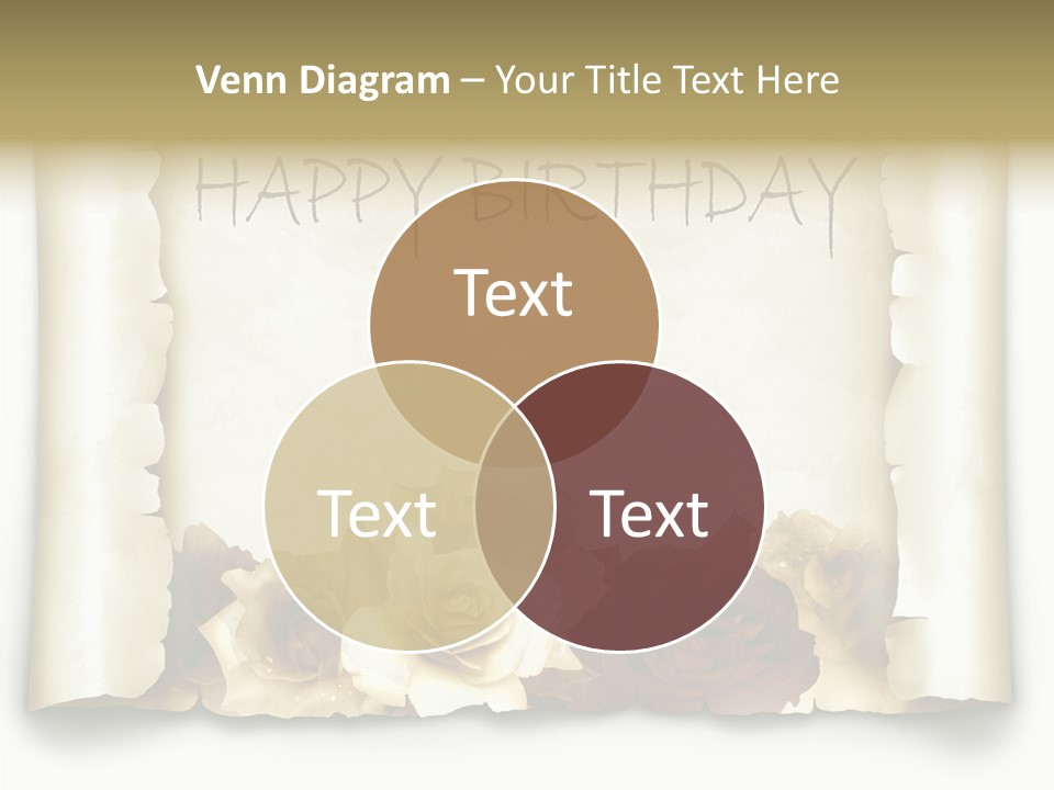 Notiz Blumenstrau Pergament PowerPoint Template