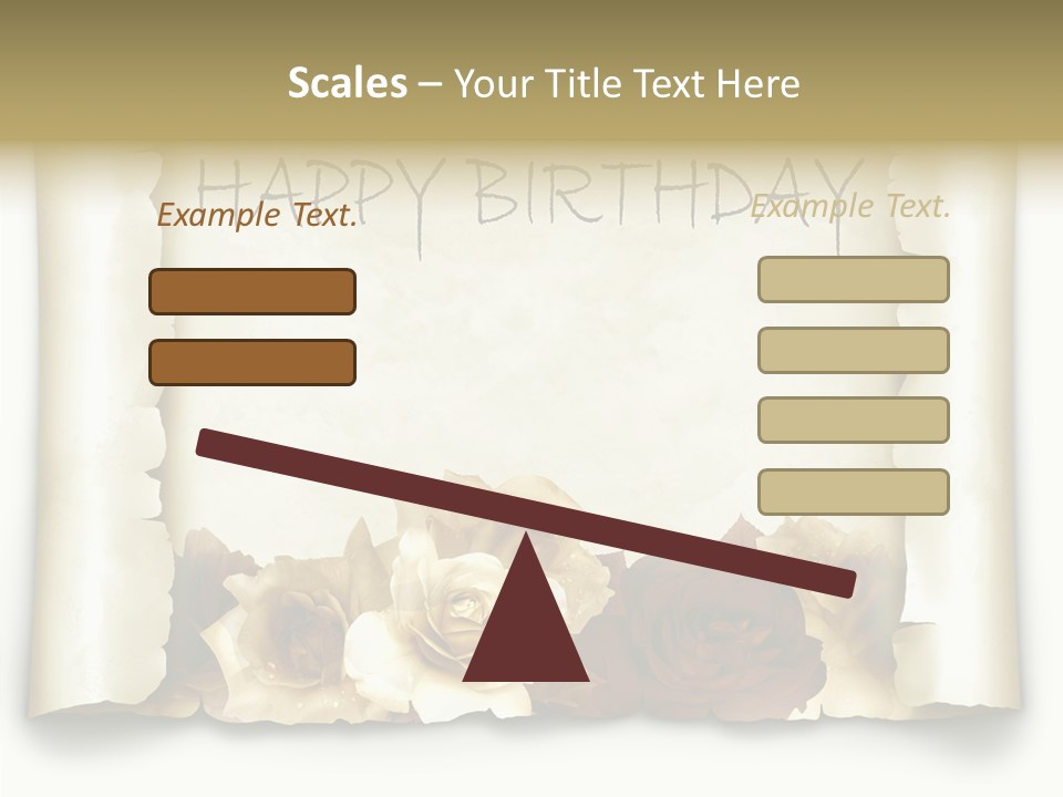 Notiz Blumenstrau Pergament PowerPoint Template