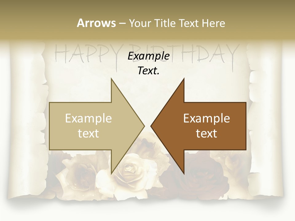 Notiz Blumenstrau Pergament PowerPoint Template