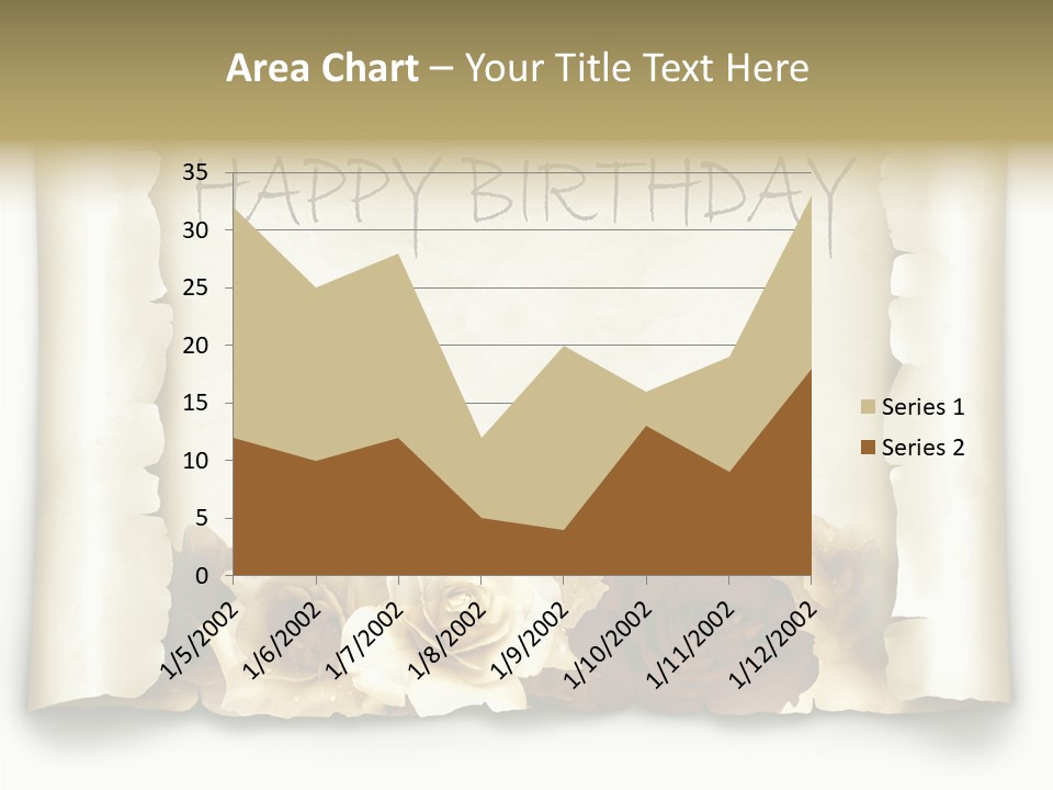 Notiz Blumenstrau Pergament PowerPoint Template