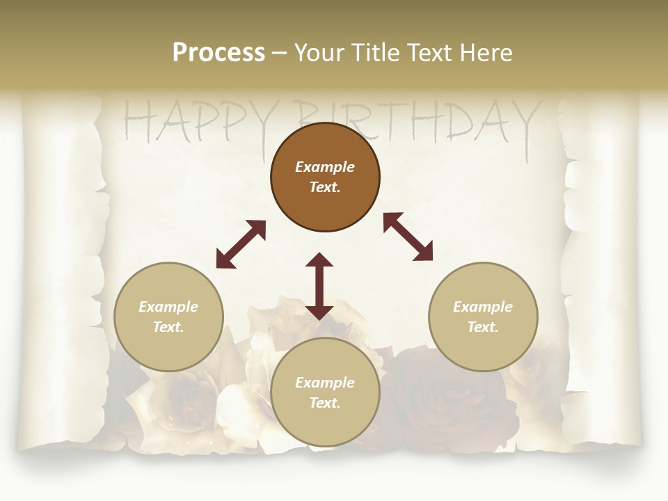 Notiz Blumenstrau Pergament PowerPoint Template