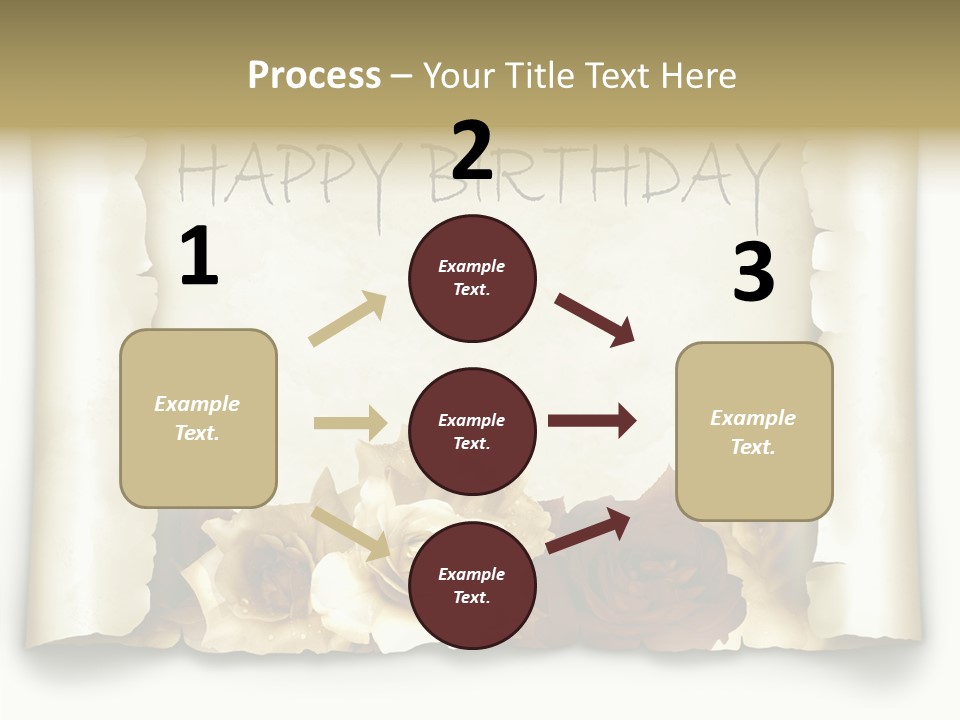 Notiz Blumenstrau Pergament PowerPoint Template
