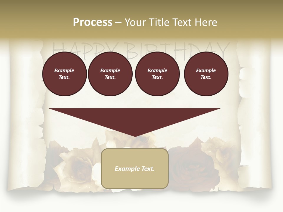 Notiz Blumenstrau Pergament PowerPoint Template