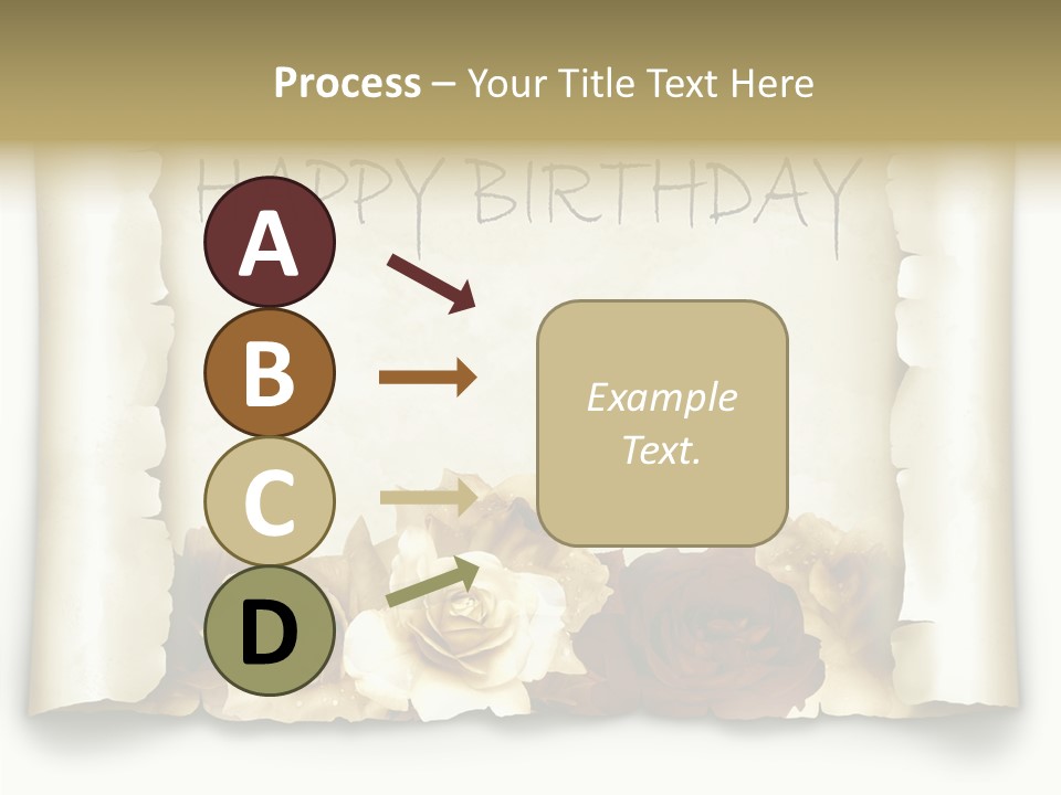 Notiz Blumenstrau Pergament PowerPoint Template