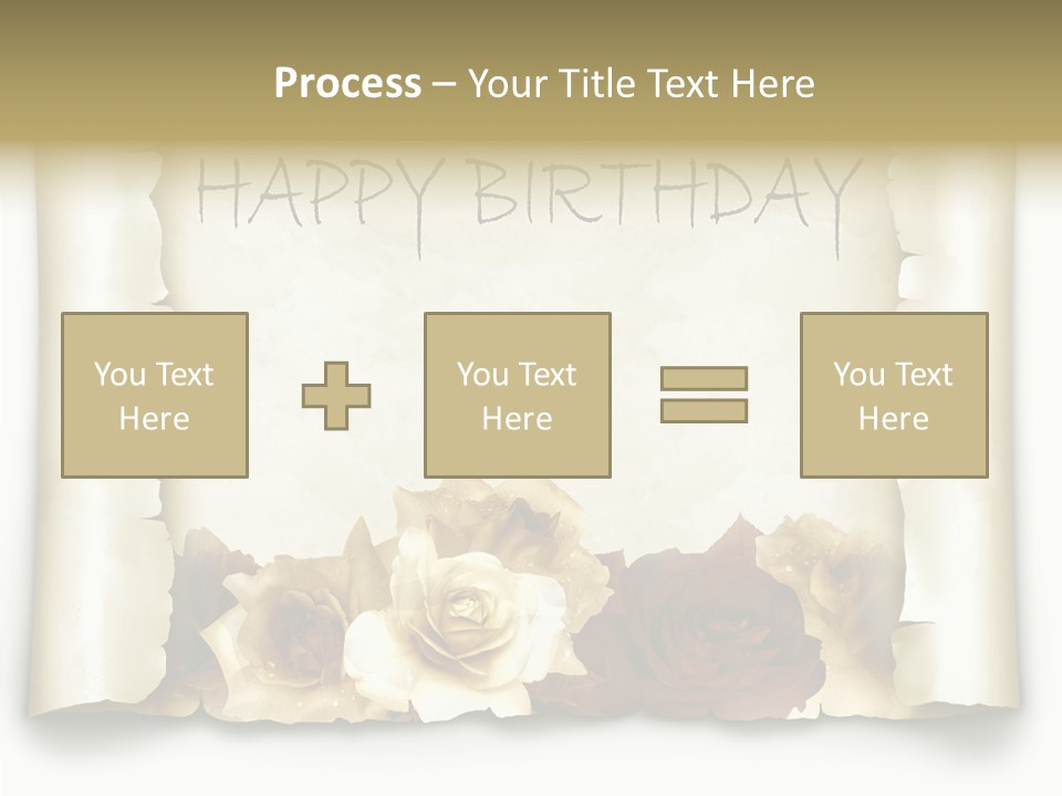 Notiz Blumenstrau Pergament PowerPoint Template