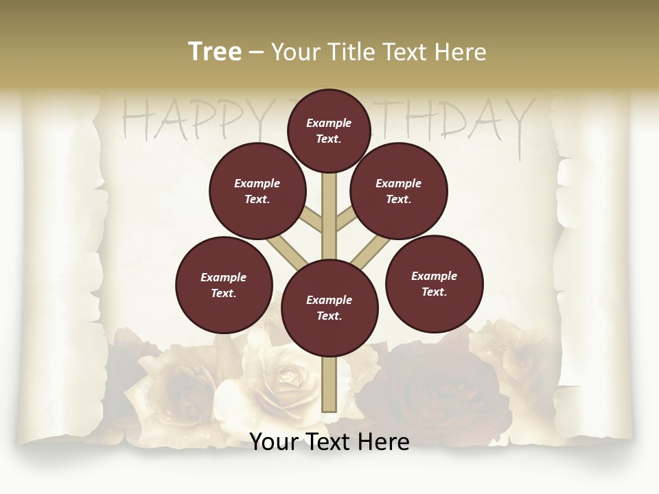 Notiz Blumenstrau Pergament PowerPoint Template