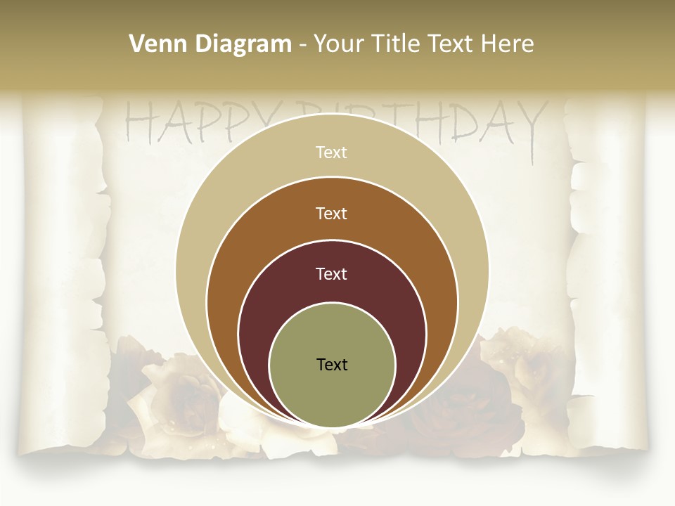 Notiz Blumenstrau Pergament PowerPoint Template