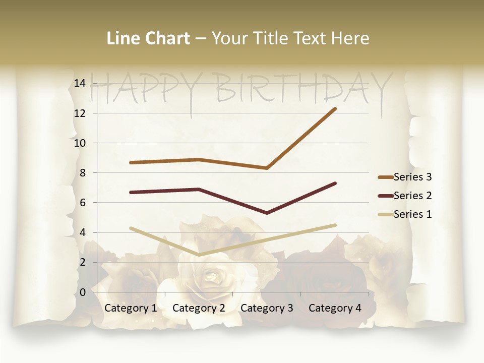 Notiz Blumenstrau Pergament PowerPoint Template