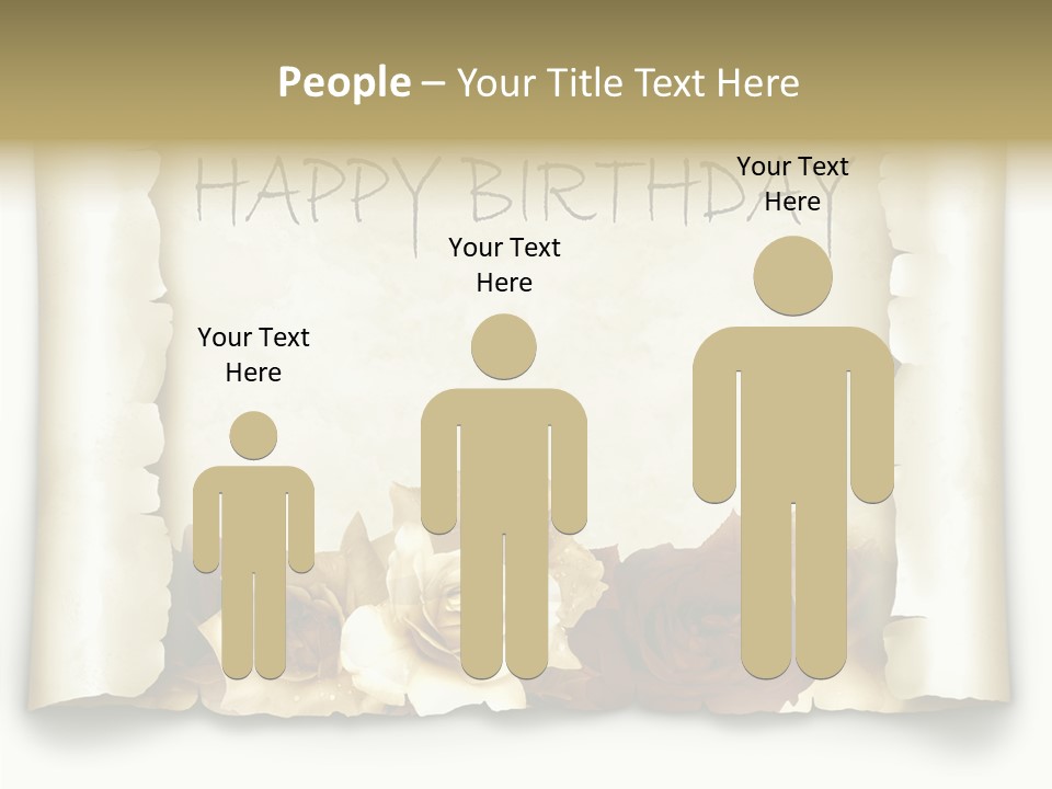 Notiz Blumenstrau Pergament PowerPoint Template