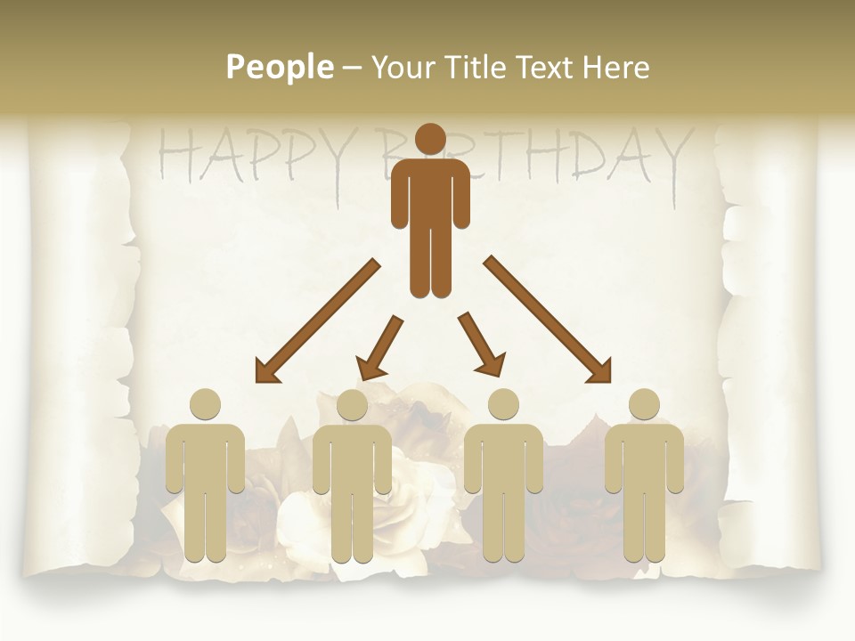 Notiz Blumenstrau Pergament PowerPoint Template