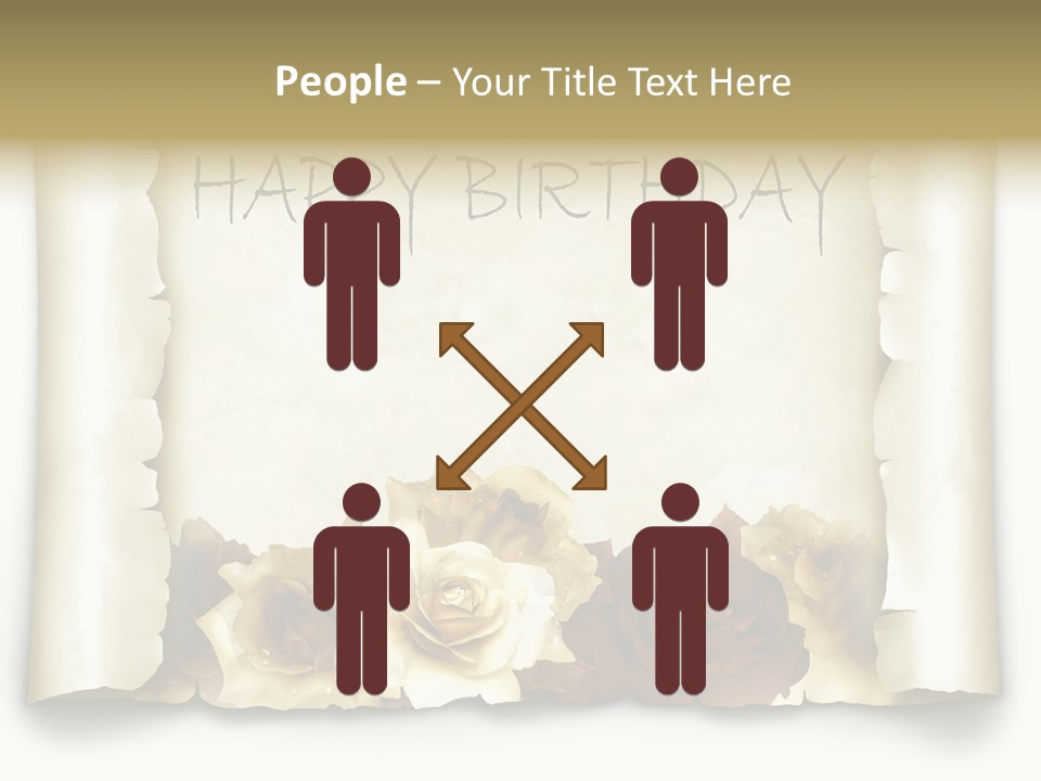 Notiz Blumenstrau Pergament PowerPoint Template