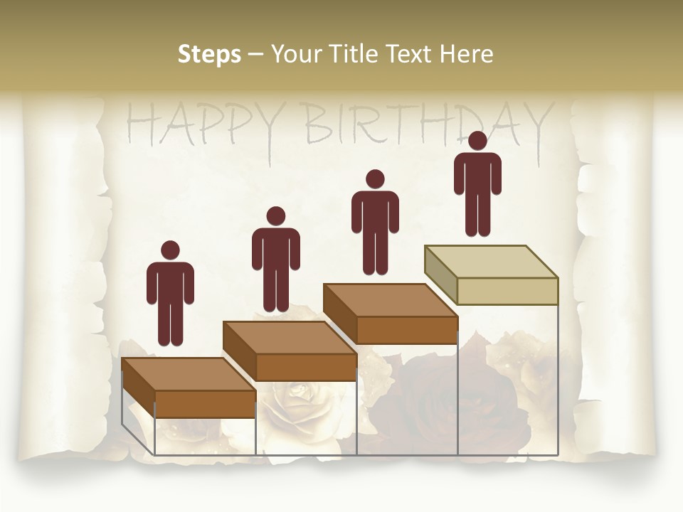 Notiz Blumenstrau Pergament PowerPoint Template