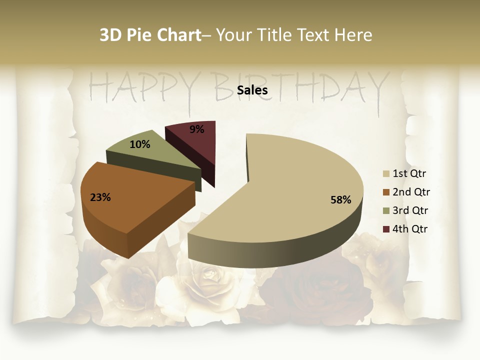 Notiz Blumenstrau Pergament PowerPoint Template