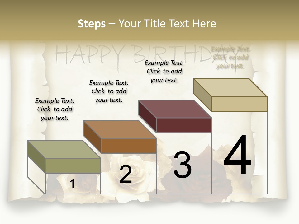 Notiz Blumenstrau Pergament PowerPoint Template
