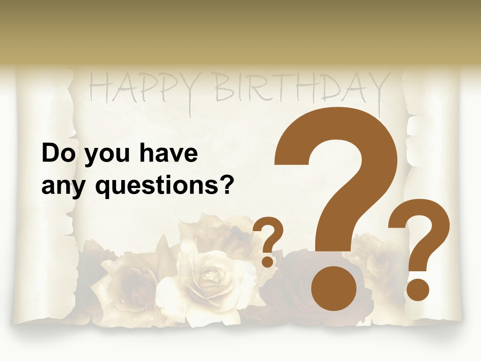 Notiz Blumenstrau Pergament PowerPoint Template