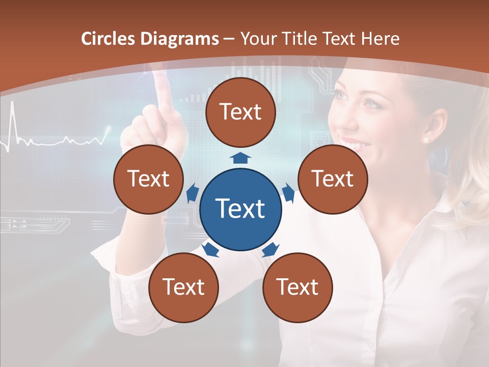 Ausw Virtuell Diagramm PowerPoint Template
