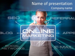 Blondine Science Fiction Marketing PowerPoint Template