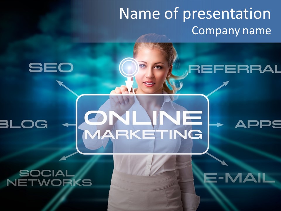 Blondine Science Fiction Marketing PowerPoint Template