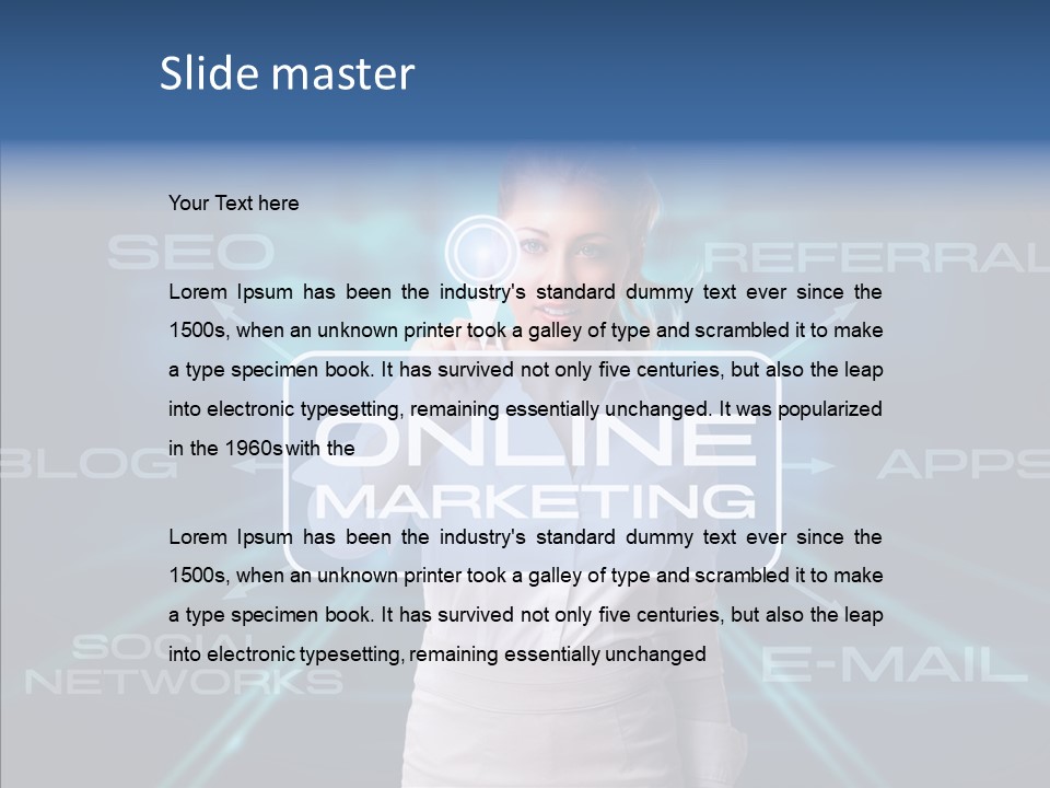 Blondine Science Fiction Marketing PowerPoint Template
