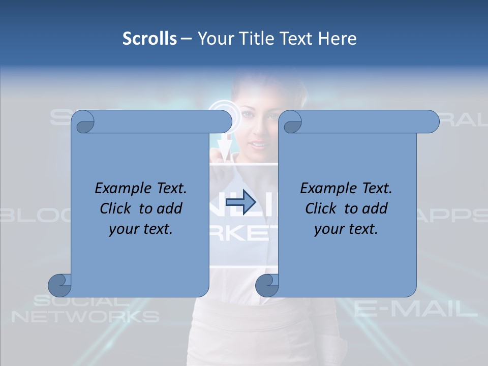 Blondine Science Fiction Marketing PowerPoint Template