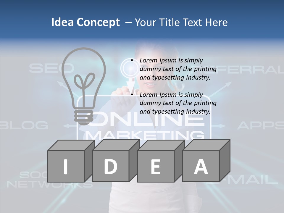 Blondine Science Fiction Marketing PowerPoint Template